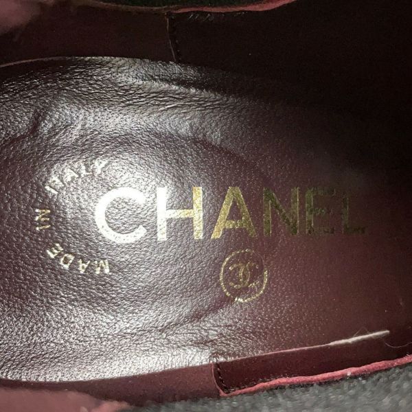 シャネル ショートブーツ サイドゴア ココマーク レザー レディースサイズ37C G46804 CHANEL 靴 黒