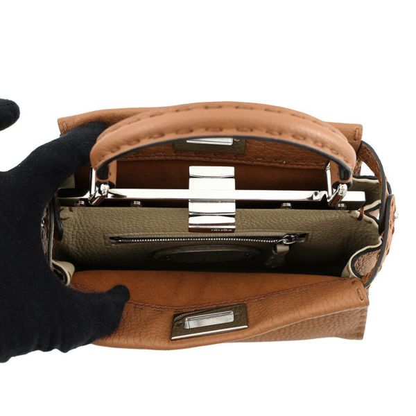 フェンディ ハンドバッグ ミニ ピーカブー カーフレザー 8BN244 FENDI バッグ ショルダーバッグ