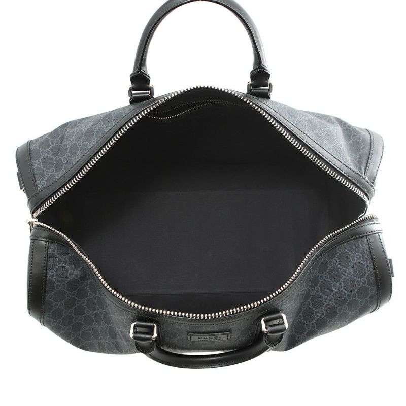 グッチ ボストンバッグ GGスプリーム/レザー478323 GUCCI 2wayショルダーバッグ 旅行用 トラベル 黒