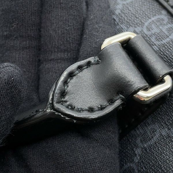 グッチ ボストンバッグ GGスプリーム/レザー478323 GUCCI 2wayショルダーバッグ 旅行用 トラベル 黒