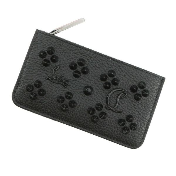 クリスチャン・ルブタン コインケース スタッズ レザー 3225116 Christian Louboutin カードケース 黒 フラグメントケース