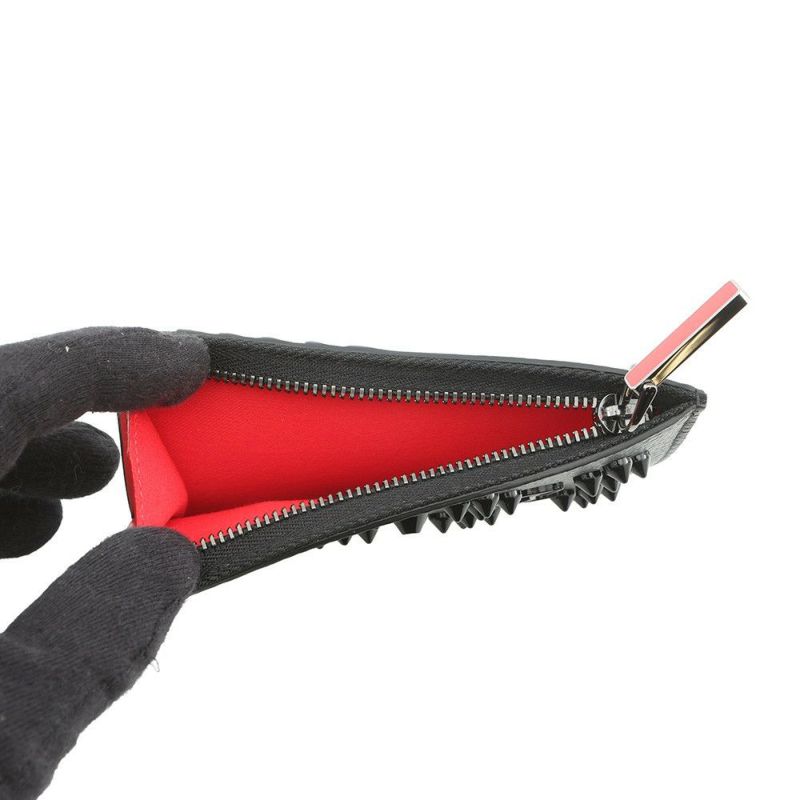 クリスチャン・ルブタン コインケース スタッズ レザー 3225116 Christian Louboutin カードケース 黒 フラグメントケース