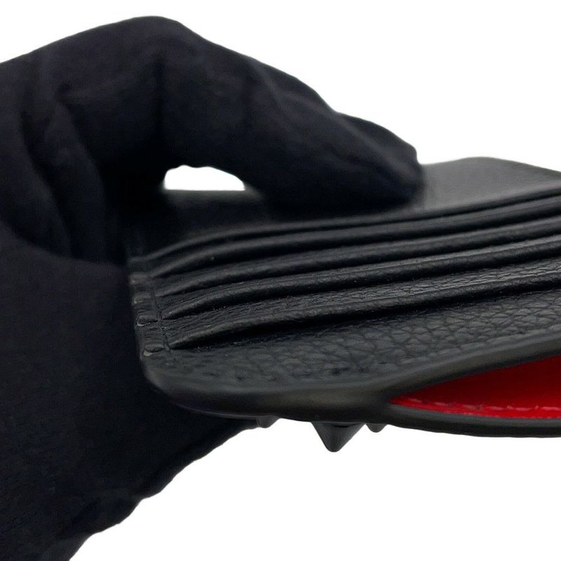クリスチャン・ルブタン コインケース スタッズ レザー 3225116 Christian Louboutin カードケース 黒 フラグメントケース