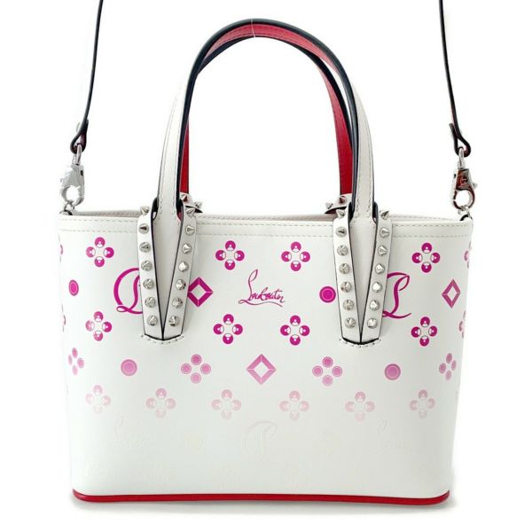 クリスチャン・ルブタン ハンドバッグ CABATA カバタ ミニ 1215237 Christian Louboutin 2way 白