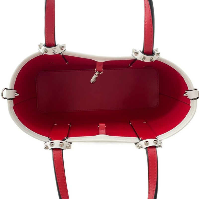 クリスチャン・ルブタン ハンドバッグ CABATA カバタ ミニ 1215237 Christian Louboutin 2way 白