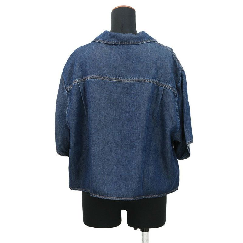 ミュウミュウ シャツ ロゴ デニムシャツ レディースサイズ36 GWC105 MIUMIU トップス