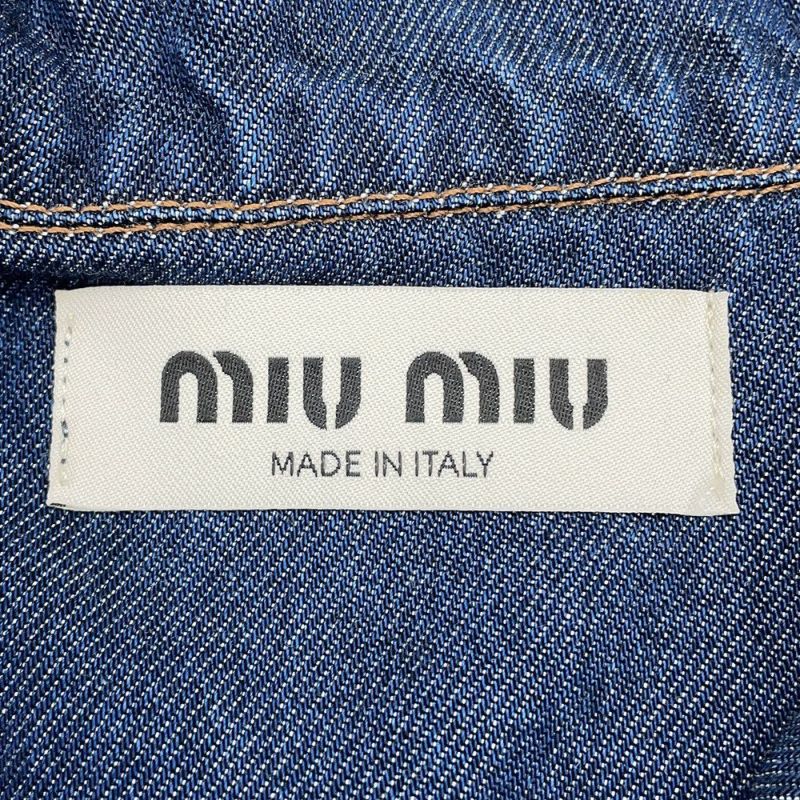 ミュウミュウ シャツ ロゴ デニムシャツ レディースサイズ36 GWC105 MIUMIU トップス