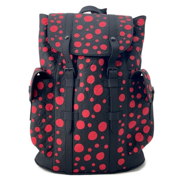 ルイヴィトン リュックサック トリヨン・モノグラム インフィニティドット LV×YK クリストファーMM M21978 草間彌生 黒