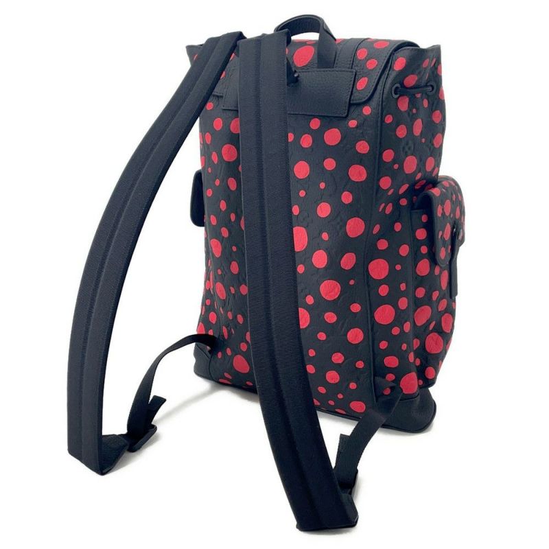 ルイヴィトン リュックサック トリヨン・モノグラム インフィニティドット LV×YK クリストファーMM M21978 草間彌生 黒