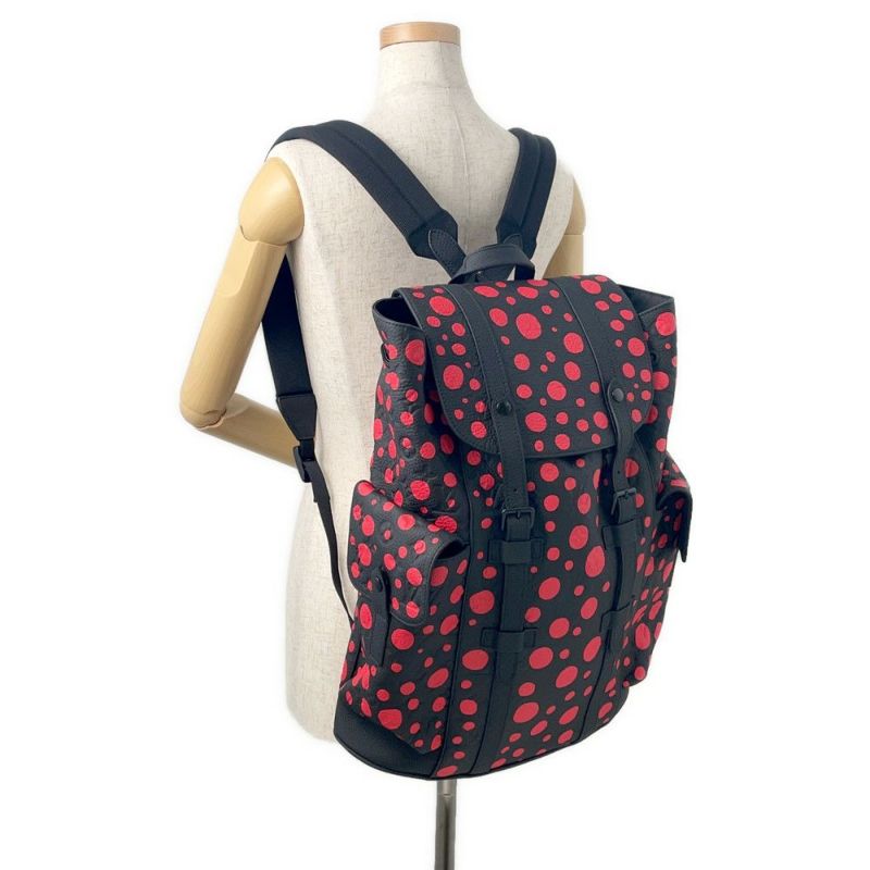 ルイヴィトン リュックサック トリヨン・モノグラム インフィニティドット LV×YK クリストファーMM M21978 草間彌生 黒