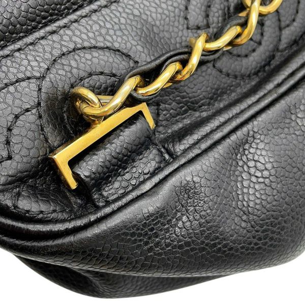 シャネル リュック トリプルココマーク キャビアスキン CHANEL バックパック バッグ 黒