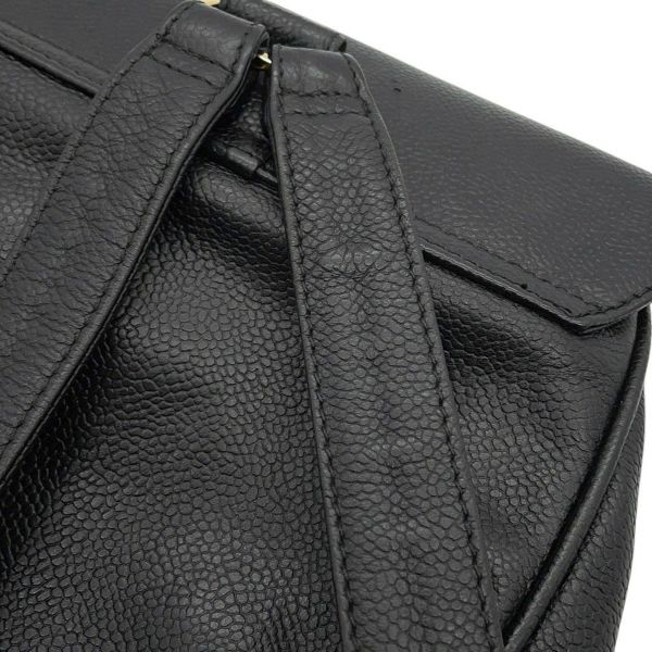 シャネル リュック トリプルココマーク キャビアスキン CHANEL バックパック バッグ 黒