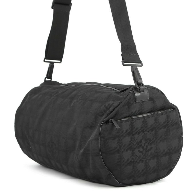シャネル ショルダーバッグ ニュートラベルライン ボストンバッグ ナイロン CHANEL 旅行用 黒