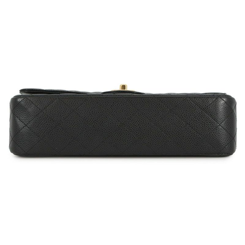 シャネル チェーンショルダーバッグ マトラッセ25 ココマーク ダブルチェーン キャビアスキン A01112 CHANEL 黒