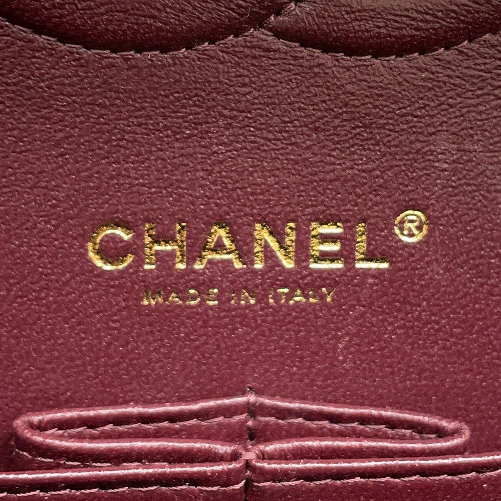 シャネル チェーンショルダーバッグ マトラッセ25 ココマーク ダブルチェーン キャビアスキン A01112 CHANEL 黒