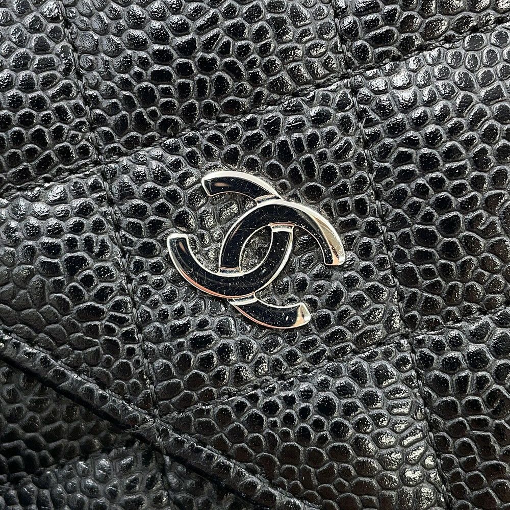 シャネル チェーンウォレット クラシック マトラッセ ココマーク キャビアスキン AP0250 CHANEL 財布 黒