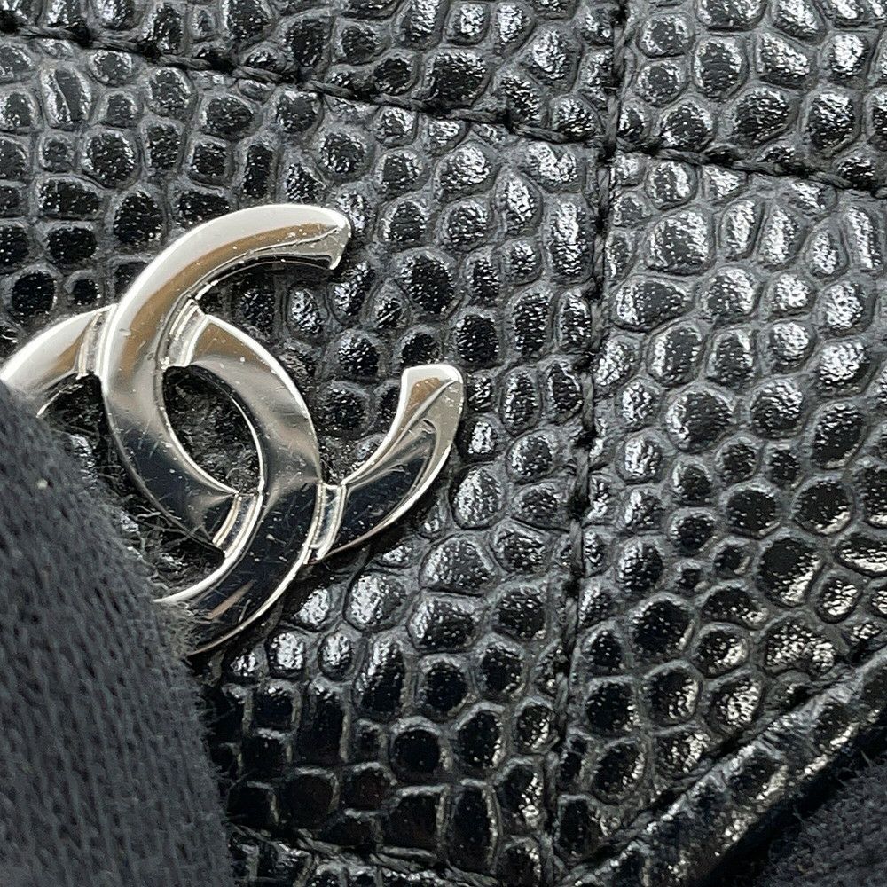 シャネル チェーンウォレット クラシック マトラッセ ココマーク キャビアスキン AP0250 CHANEL 財布 黒
