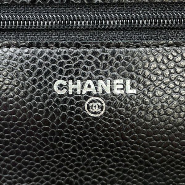 シャネル チェーンウォレット クラシック マトラッセ ココマーク キャビアスキン AP0250 CHANEL 財布 黒
