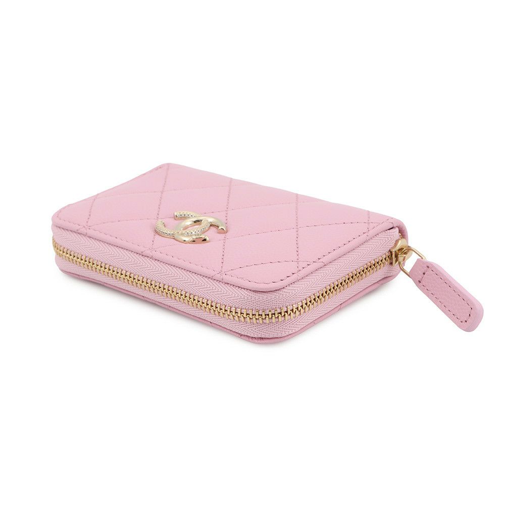 シャネル コインケース マトラッセ ココマーク ジップ コインパース キャビアスキン CHANEL 財布