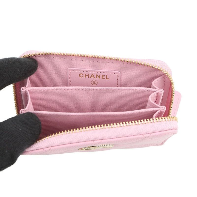 シャネル コインケース マトラッセ ココマーク ジップ コインパース キャビアスキン CHANEL 財布