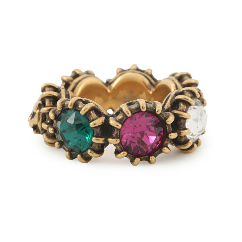 グッチ リング キャットヘッド ラインストーン サイズ13 GUCCI アクセサリー 指輪