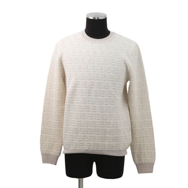 フェンディ ニット FFデザイン プルオーバー ウール メンズサイズ48 FZX034 FENDI トップス