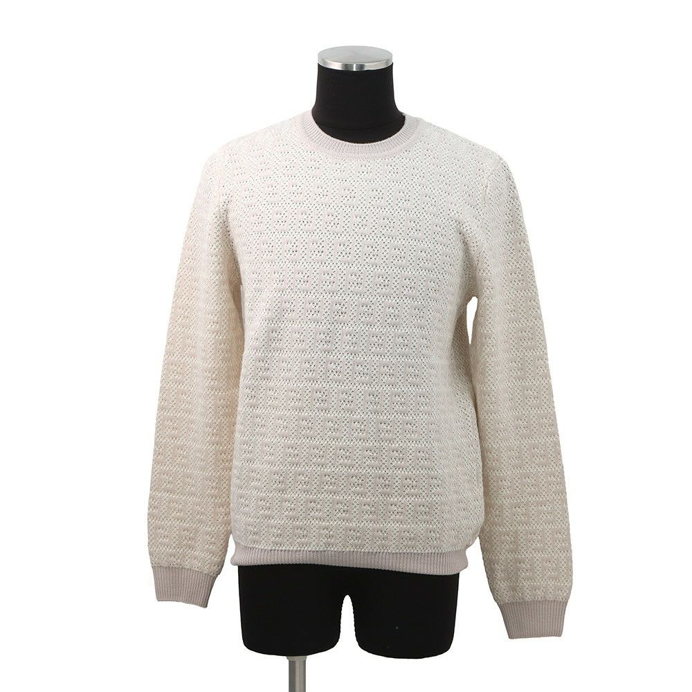 フェンディ ニット FFデザイン プルオーバー ウール メンズサイズ48 FZX034 FENDI トップス