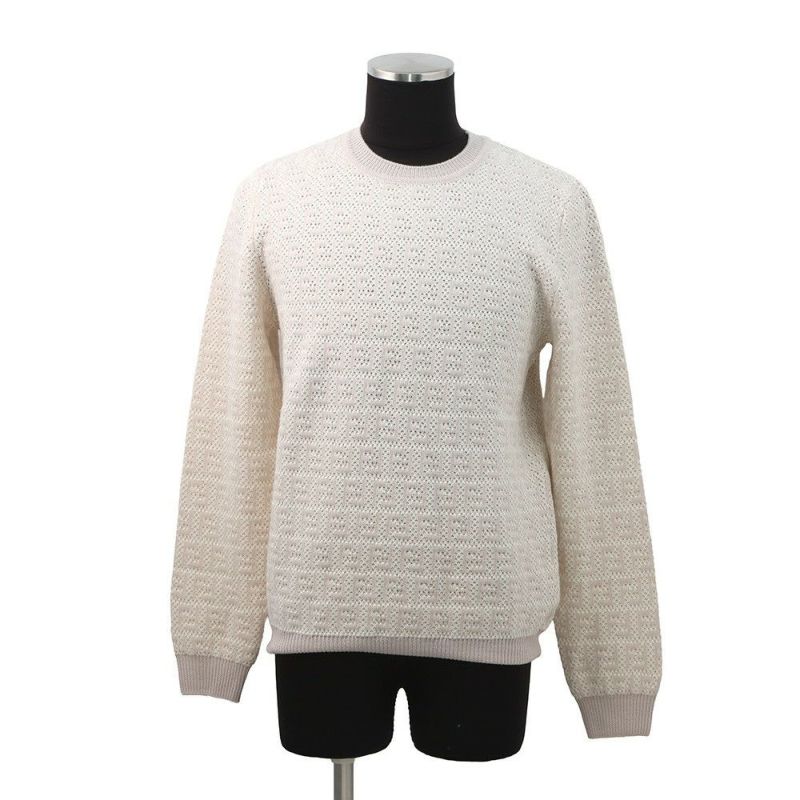 フェンディ ニット FFデザイン プルオーバー ウール メンズサイズ48 FZX034 FENDI トップス