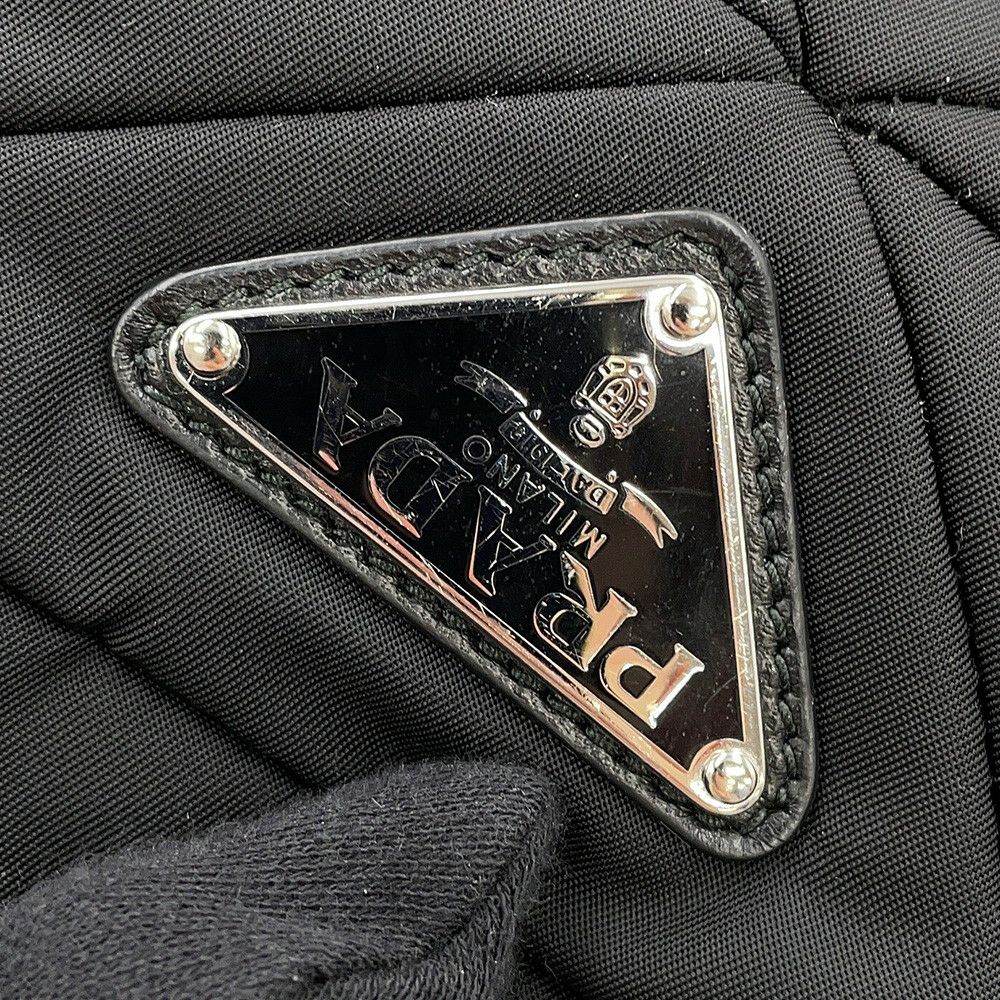 プラダ ハンドバッグ スモール パデッドRe-Nylon トートバッグ ナイロン レザー 1BG373 PRADA 2way 黒