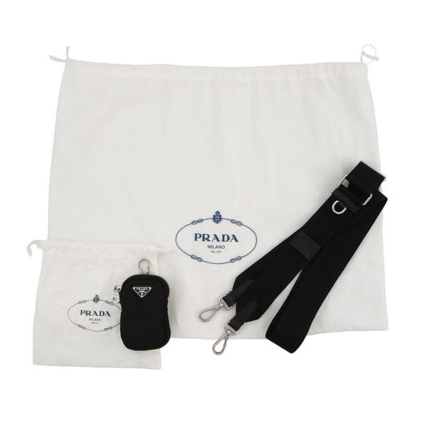 プラダ ハンドバッグ スモール パデッドRe-Nylon トートバッグ ナイロン レザー 1BG373 PRADA 2way 黒