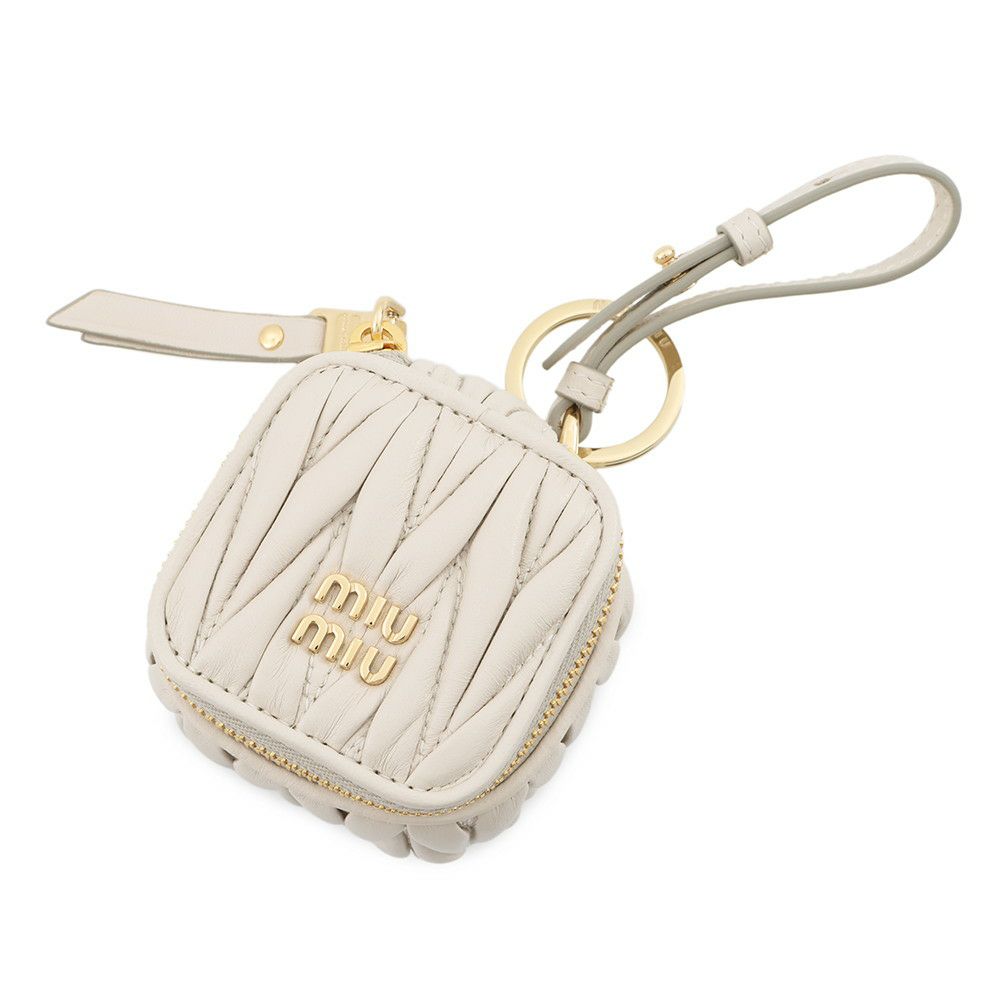 ミュウミュウ チャーム キーリング TRICK MATELASSE KEYRING  レザー 5TL527 MIUMIU キーリング