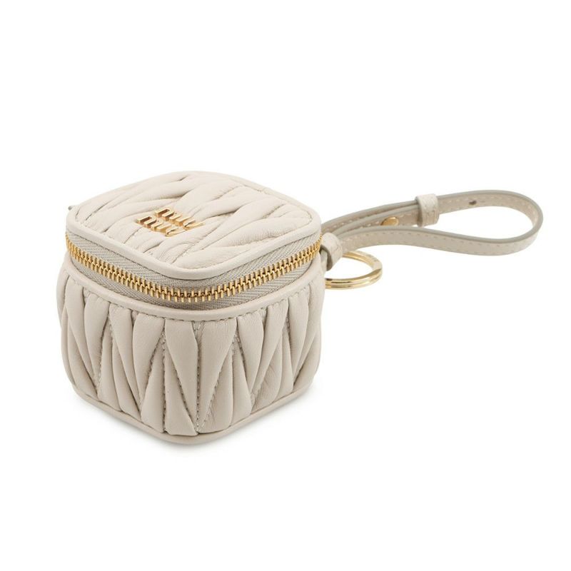 ミュウミュウ チャーム キーリング TRICK MATELASSE KEYRING  レザー 5TL527 MIUMIU キーリング