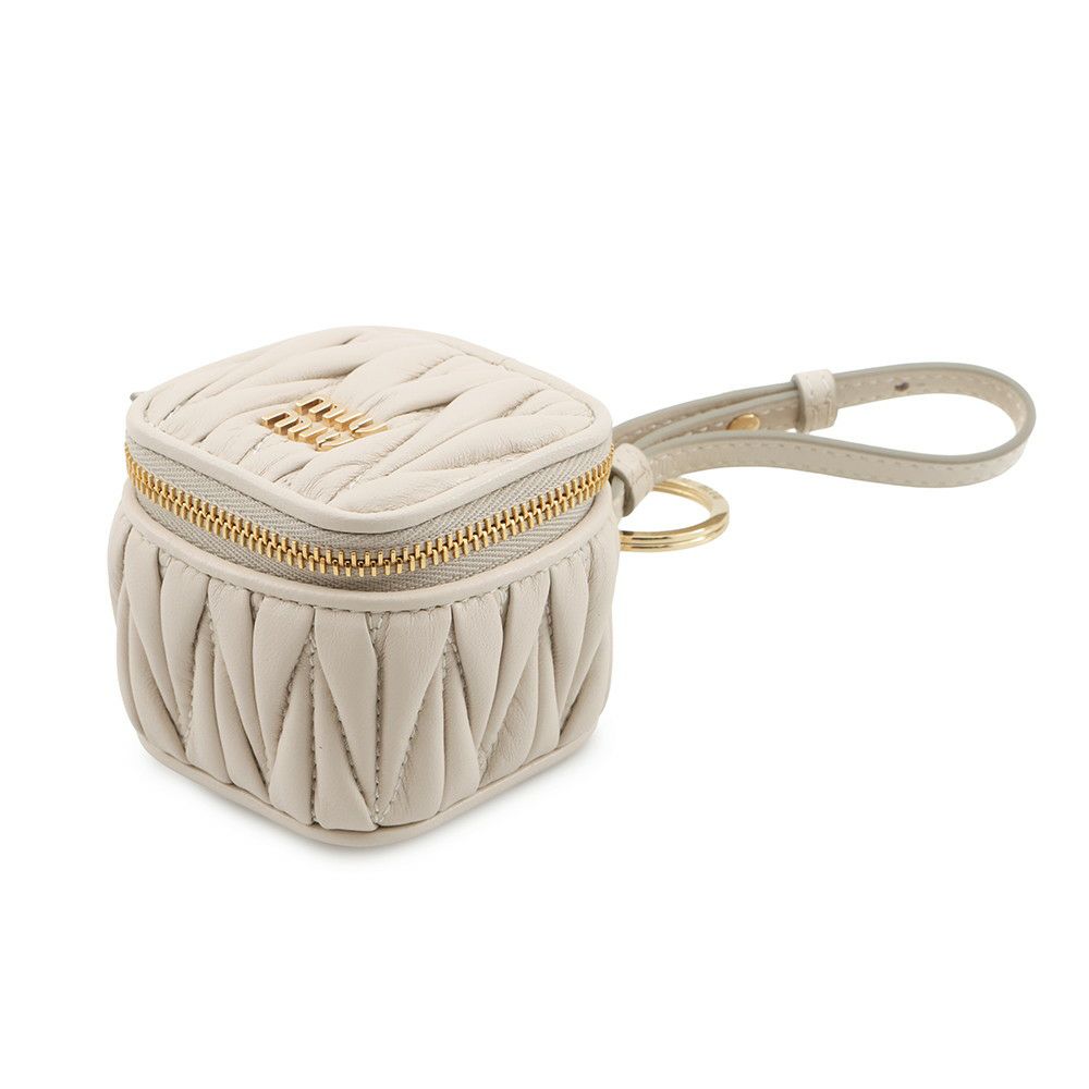 ミュウミュウ チャーム キーリング TRICK MATELASSE KEYRING  レザー 5TL527 MIUMIU キーリング