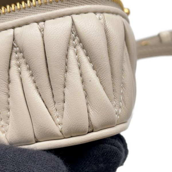 ミュウミュウ チャーム キーリング TRICK MATELASSE KEYRING  レザー 5TL527 MIUMIU キーリング