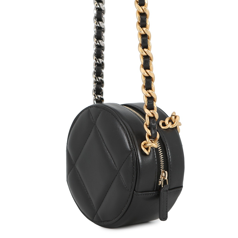 シャネル チェーンショルダーバッグ シャネル19 マトラッセ ココマーク ラムスキン AP0945 CHANEL 黒