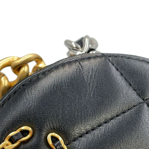 シャネル チェーンショルダーバッグ シャネル19 マトラッセ ココマーク ラムスキン AP0945 CHANEL 黒