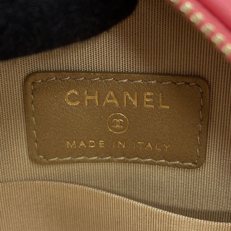 シャネル チェーンショルダーバッグ マトラッセ ココマーク ラウンド ココボール ラムスキン CHANEL