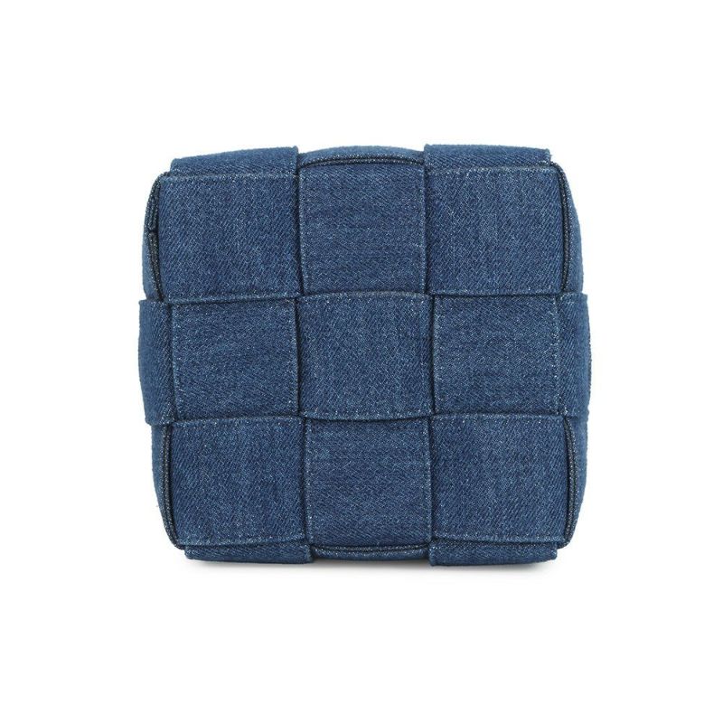 ボッテガヴェネタ ショルダーバッグ イントレチャート スモール カセット バケット デニム 743789 BOTTEGA VENETA