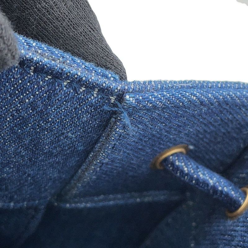 ボッテガヴェネタ ショルダーバッグ イントレチャート スモール カセット バケット デニム 743789 BOTTEGA VENETA