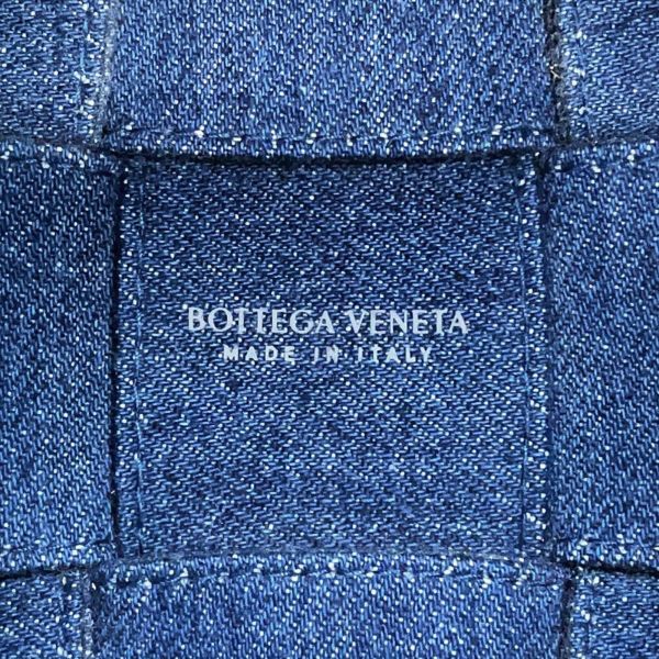 ボッテガヴェネタ ショルダーバッグ イントレチャート スモール カセット バケット デニム 743789 BOTTEGA VENETA