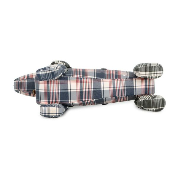 トムブラウン ハンドバッグ HECTOR ヘクター チェック柄 レザー THOM BROWNE 犬 ダックスフント アニマルバッグ