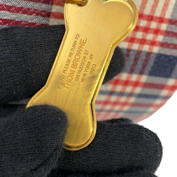 トムブラウン ハンドバッグ HECTOR ヘクター チェック柄 レザー THOM BROWNE 犬 ダックスフント アニマルバッグ