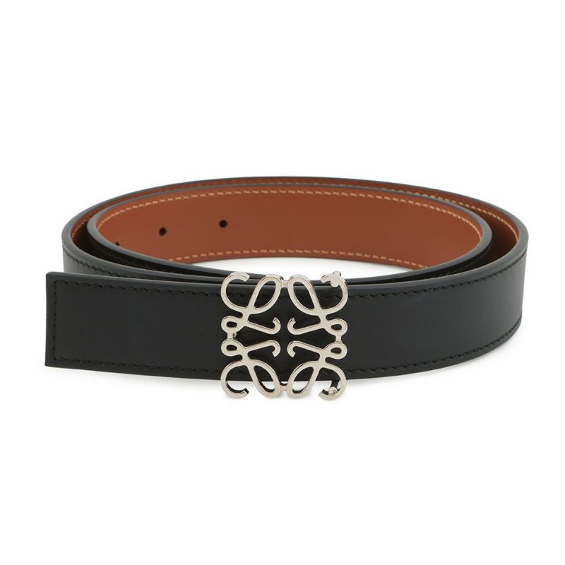 ロエベ ベルト ゲート アナグラム リバーシブル サイズ75 E821Z26X03 LOEWE 黒