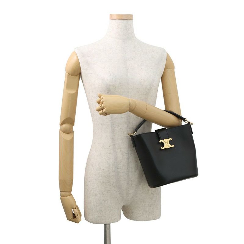 セリーヌ ハンドバッグ トリオンフ スモール バケット ルイーズ 119173FX9.04LU CELINE 2way 黒