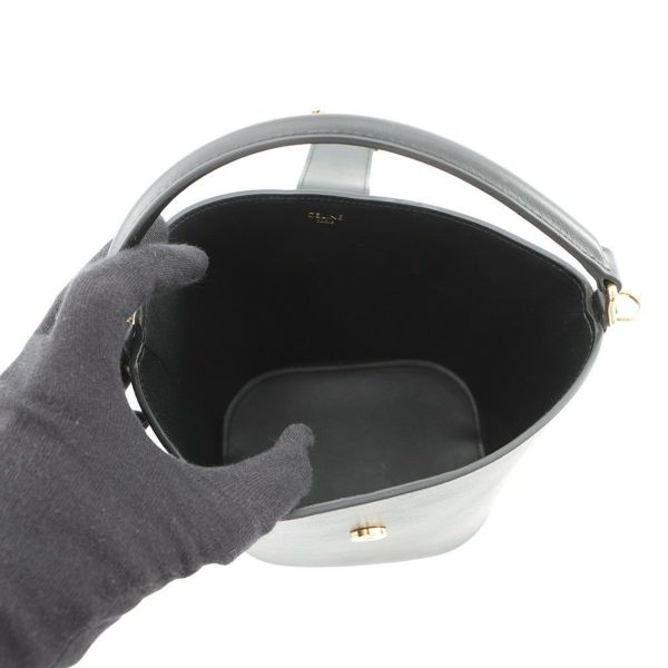 セリーヌ ハンドバッグ トリオンフ スモール バケット ルイーズ 119173FX9.04LU CELINE 2way 黒