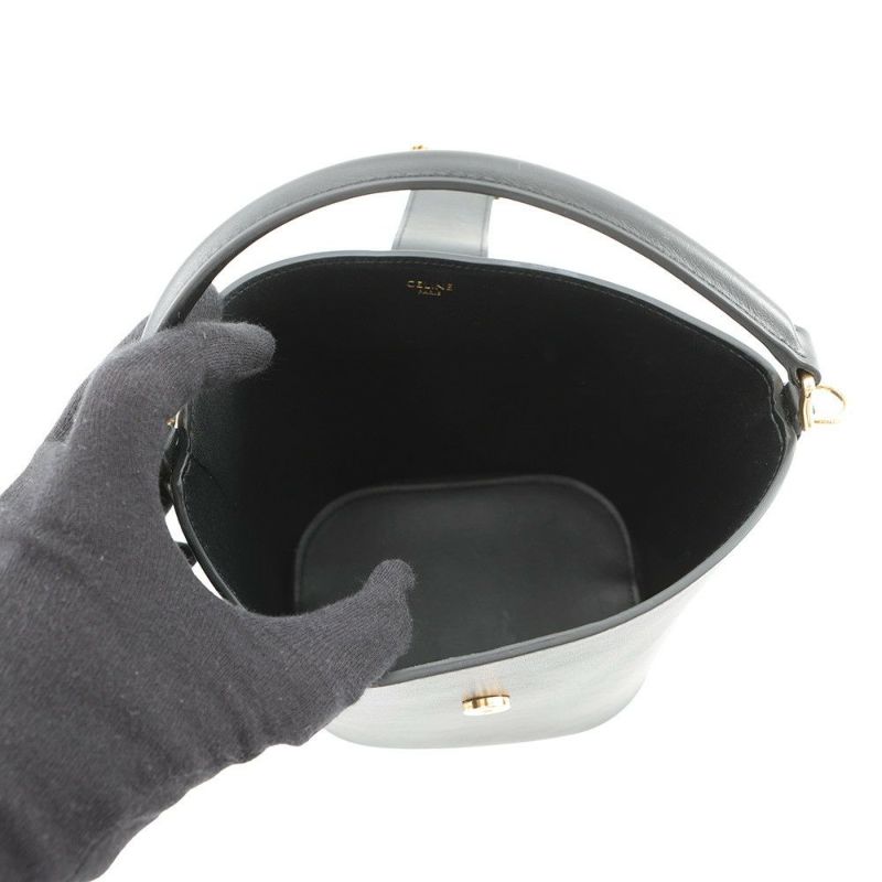 セリーヌ ハンドバッグ トリオンフ スモール バケット ルイーズ 119173FX9.04LU CELINE 2way 黒