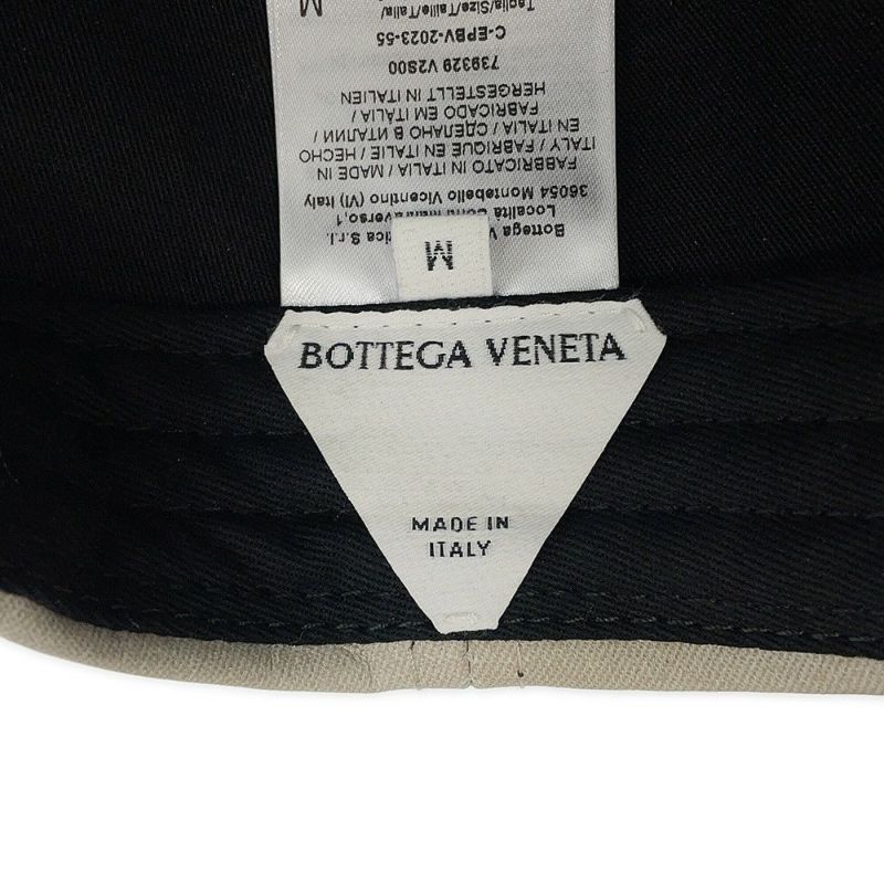ボッテガヴェネタ キャップ フランネルプリント ヌバックレザー 739329 BOTTEGA VENETA