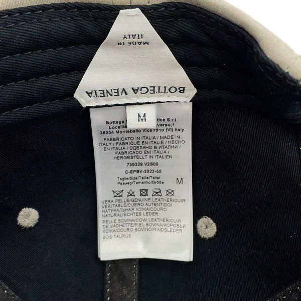 ボッテガヴェネタ キャップ フランネルプリント ヌバックレザー 739329 BOTTEGA VENETA