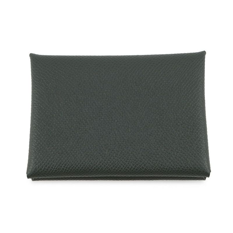 エルメス コインケース カルヴィ デュオ ヴェールマングローブ/シルバー金具 エプソン K刻印 財布