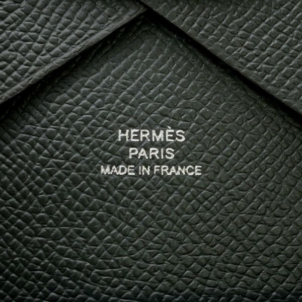 エルメス コインケース カルヴィ デュオ ヴェールマングローブ/シルバー金具 エプソン K刻印 財布